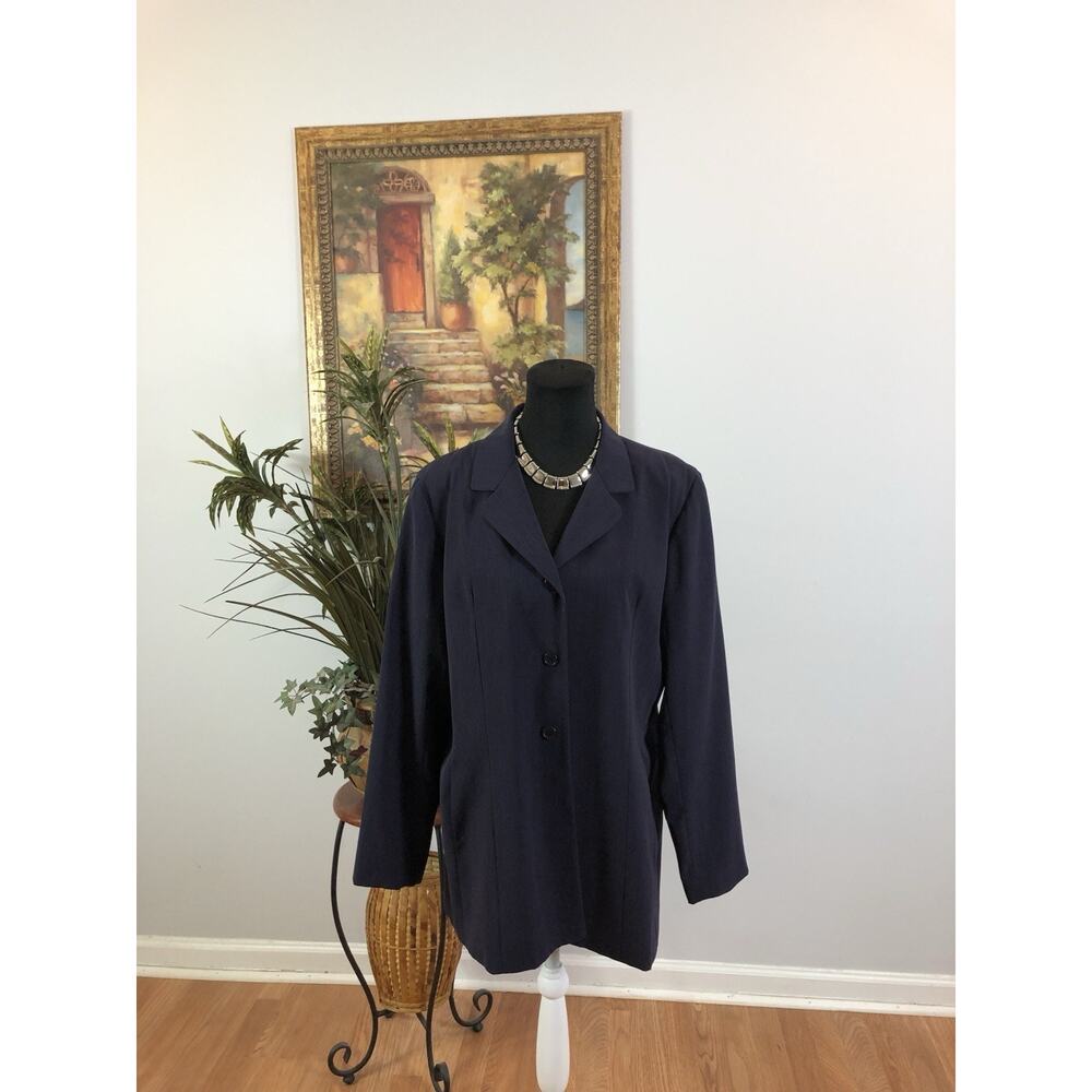 J.G. Hook Women's Black Jacket‎ 16 Lined Lapel 3/4 Sleeve Mob Wife Office Siren